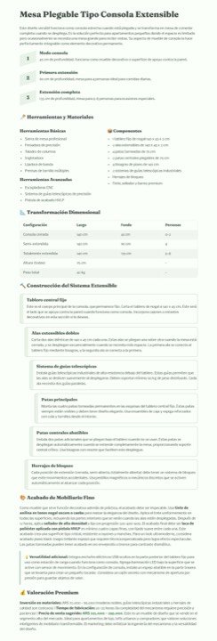 Mesa consola extensible